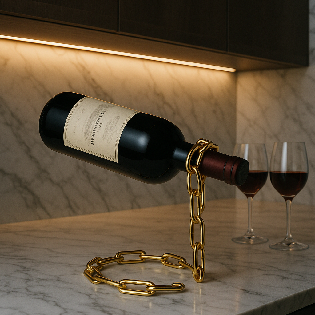 Asthetic {ChainGold} Wine Holder