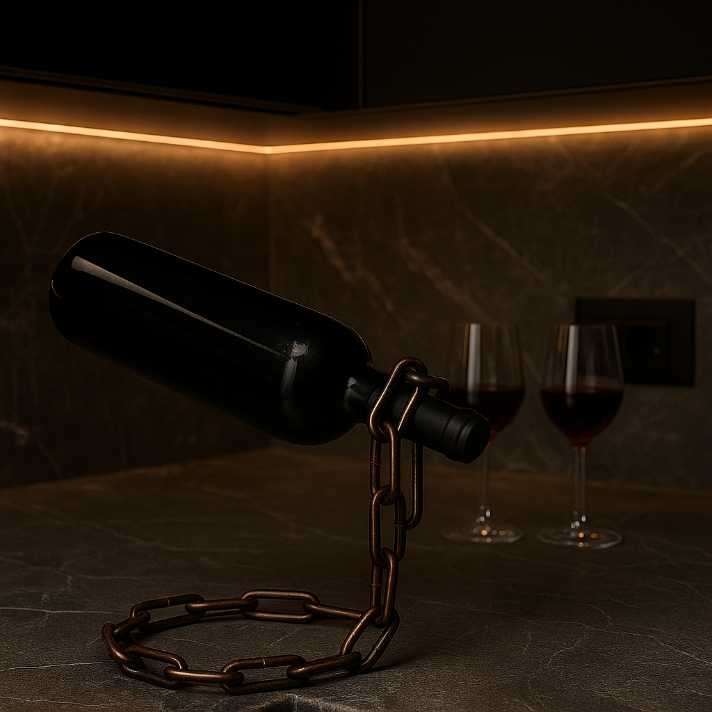 Asthetic {ChainBronze} Wine Holder