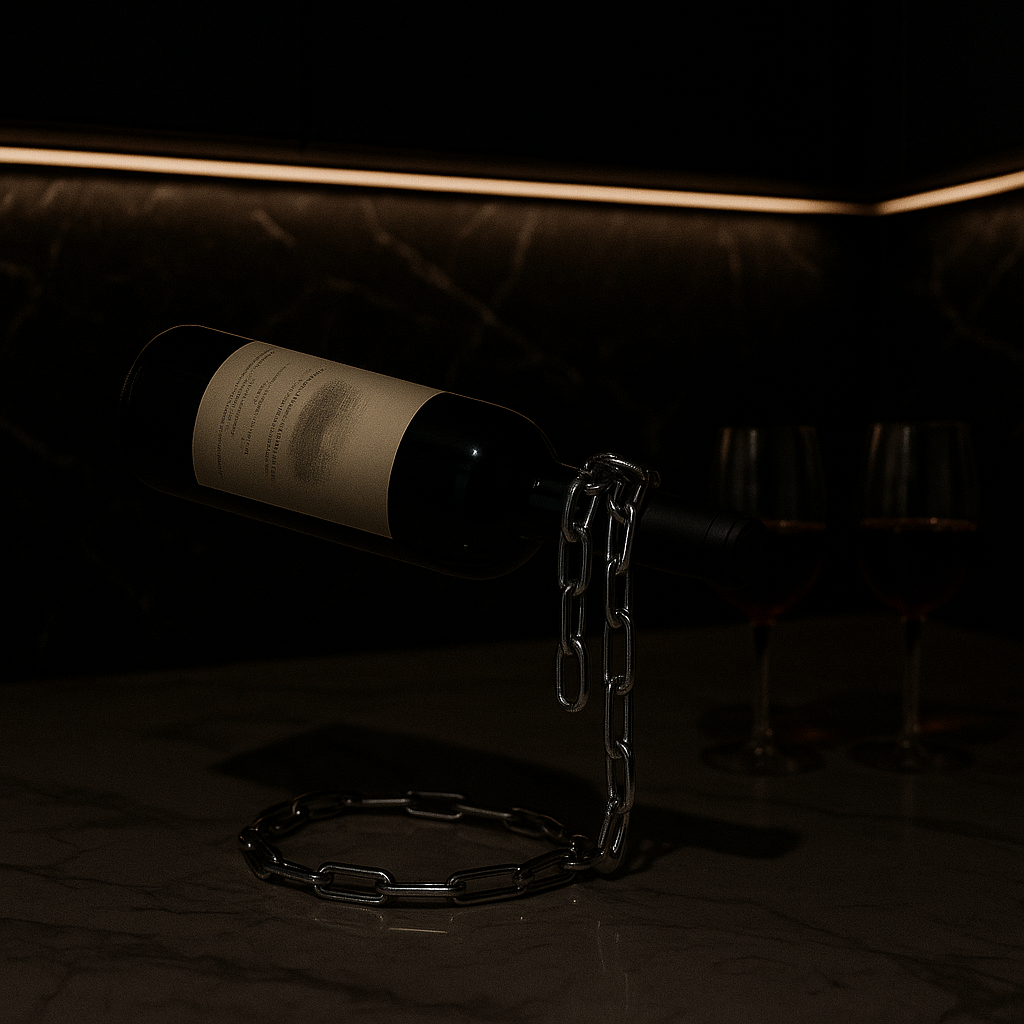 Asthetic {ChainSilver} Wine Holder